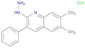 Quinoline, 2-hydrazinyl-6,7-dimethyl-3-phenyl-, hydrochloride (1:1)