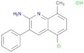 2-Quinolinamine, 5-chloro-8-methyl-3-phenyl-, hydrochloride (1:1)