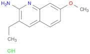 2-Quinolinamine, 3-ethyl-7-methoxy-, hydrochloride (1:1)