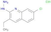 Quinoline, 7-chloro-3-ethyl-2-hydrazinyl-, hydrochloride (1:1)