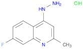Quinoline, 7-fluoro-4-hydrazinyl-2-methyl-, hydrochloride (1:1)