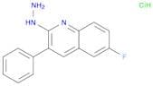 Quinoline, 6-fluoro-2-hydrazinyl-3-phenyl-, hydrochloride (1:1)