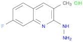Quinoline, 7-fluoro-2-hydrazinyl-3-methyl-, hydrochloride (1:1)