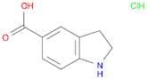 1H-Indole-5-carboxylic acid, 2,3-dihydro-, hydrochloride (1:1)