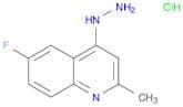 Quinoline, 6-fluoro-4-hydrazinyl-2-methyl-, hydrochloride (1:1)