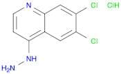 Quinoline, 6,7-dichloro-4-hydrazinyl-, hydrochloride (1:1)