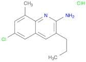 2-Quinolinamine, 6-chloro-8-methyl-3-propyl-, hydrochloride (1:1)