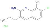 2-Quinolinamine, 7-chloro-8-methyl-3-propyl-, hydrochloride (1:1)