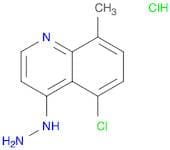 Quinoline, 5-chloro-4-hydrazinyl-8-methyl-, hydrochloride (1:1)