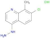 Quinoline, 7-chloro-4-hydrazinyl-8-methyl-, hydrochloride (1:1)