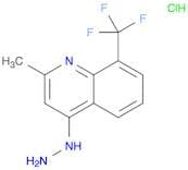 Quinoline, 4-hydrazinyl-2-methyl-8-(trifluoromethyl)-, hydrochloride (1:1)