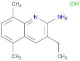 2-Quinolinamine, 3-ethyl-5,8-dimethyl-, hydrochloride (1:1)