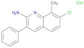 2-Quinolinamine, 7-chloro-8-methyl-3-phenyl-, hydrochloride (1:1)