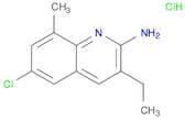 2-Quinolinamine, 6-chloro-3-ethyl-8-methyl-, hydrochloride (1:1)