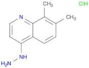 Quinoline, 4-hydrazinyl-7,8-dimethyl-, hydrochloride (1:1)