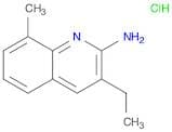 2-Quinolinamine, 3-ethyl-8-methyl-, hydrochloride (1:1)