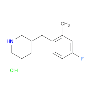 Piperidine, 3-[(4-fluoro-2-methylphenyl)methyl]-, hydrochloride (1:1)