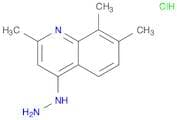 Quinoline, 4-hydrazinyl-2,7,8-trimethyl-, hydrochloride (1:1)