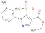 1H-Pyrazole-4-carboxylic acid, 1-(3-methylphenyl)-5-(methylsulfonyl)-, ethyl ester