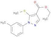 1H-Pyrazole-4-carboxylic acid, 1-(3-methylphenyl)-5-(methylthio)-, ethyl ester
