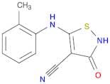 4-Isothiazolecarbonitrile, 2,3-dihydro-5-[(2-methylphenyl)amino]-3-oxo-