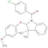(4-Chlorophenyl)(2-(4-methoxyphenoxy)-3,3-dimethylindolin-1-yl)methanone