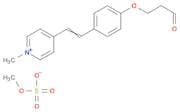 Pyridinium, 1-methyl-4-[2-[4-(3-oxopropoxy)phenyl]ethenyl]-, methyl sulfate (1:1)