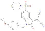 Propanedinitrile, 2-[1,2-dihydro-1-[(4-methoxyphenyl)methyl]-2-oxo-5-(4-thiomorpholinylsulfonyl)-3…