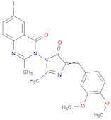 3-(4-(3,4-Dimethoxybenzylidene)-2-methyl-5-oxo-4,5-dihydro-1H-imidazol-1-yl)-6-iodo-2-methylquinaz…