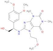 1H-Purine-2,6-dione, 8-[[(1R)-1-(3,4-dimethoxyphenyl)-2-hydroxyethyl]amino]-3,7-dihydro-7-(2-metho…