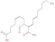 5,9,11-Heptadecatrienoic acid, 9-acetyl-8-formyl-