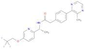 2-[4-(3-methylpyrazin-2-yl)phenyl]-N-[(1R)-1-[5-(2,2,2-trifluoroethoxy)pyridin-2-yl]ethyl]acetamide