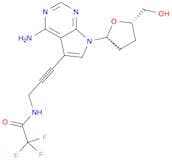 N-[3-[4-Amino-7-[(2R,5S)-tetrahydro-5-(hydroxymethyl)-2-furanyl]-7H-pyrrolo[2,3-d]pyrimidin-5-yl]-…
