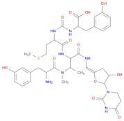 Uridine, 5'-[[N-[[[1-carboxy-2-(3-hydroxyphenyl)ethyl]amino]carbonyl]methionyl-N3-(3-hydroxyphenyl…