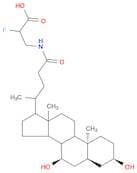 Propanoic acid, 3-[[(3α,5β,7α)-3,7-dihydroxy-24-oxocholan-24-yl]amino]-2-fluoro- (9CI)