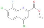 2-Quinolinecarboxylic acid, 4,7-dichloro-8-fluoro-, methyl ester