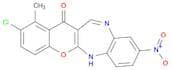 [1]Benzopyrano[2,3-b][1,5]benzodiazepin-13(6H)-one, 2-chloro-1-methyl-9-nitro-