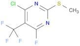 Pyrimidine, 4-chloro-6-fluoro-2-(methylthio)-5-(trifluoromethyl)-