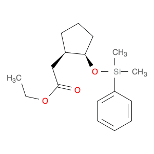 Cyclopentaneacetic acid, 2-[(dimethylphenylsilyl)oxy]-, ethyl ester, (1R,2R)-rel-