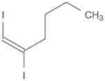 1-Hexene, 1,2-diiodo-, (1E)-
