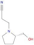 1-Pyrrolidinepropanenitrile, 2-(hydroxymethyl)-, (2S)-