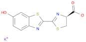 4-Thiazolecarboxylic acid, 4,5-dihydro-2-(6-hydroxy-2-benzothiazolyl)-, potassium salt (1:1), (4S)-
