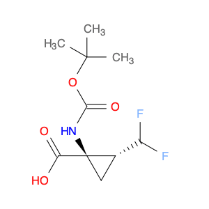 Cyclopropanecarboxylic acid, 2-(difluoromethyl)-1-[[(1,1-dimethylethoxy)carbonyl]amino]-, (1R,2R)-