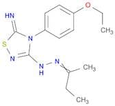 2-Butanone, 2-[4-(4-ethoxyphenyl)-4,5-dihydro-5-imino-1,2,4-thiadiazol-3-yl]hydrazone