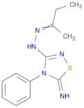 2-Butanone, 2-(4,5-dihydro-5-imino-4-phenyl-1,2,4-thiadiazol-3-yl)hydrazone