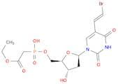Uridine, 5-(2-bromoethenyl)-2'-deoxy-, 5'-[hydrogen (2-ethoxy-2-oxoethyl)phosphonate], (E)- (9CI)