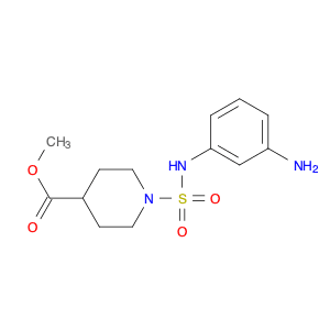 4-Piperidinecarboxylic acid, 1-[[(3-aminophenyl)amino]sulfonyl]-, methyl ester