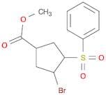 Cyclopentanecarboxylic acid, 3-bromo-4-(phenylsulfonyl)-, methyl ester