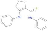 1-Cyclopentene-1-carbothioamide, N-phenyl-2-(phenylamino)-