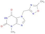 1H-Purine-2,6-dione, 3,7-dihydro-3-methyl-7-[(5-methyl-1,2,4-oxadiazol-3-yl)methyl]-
